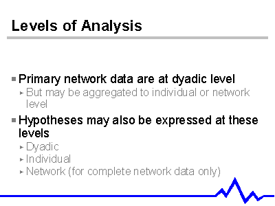 Levels of Analysis